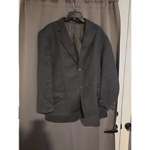 Sartoria Menchetti‎ Blue Gray Pinstripe Blazer, Men's 44R Sport Coat, Business